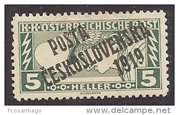 CHECOSLOVAQUIA 1919 - Yvert #109 - MLH * - Nuevos