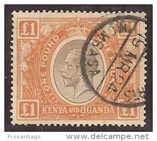KENIA & UGANDA 1922/27 - Yvert #18 - VFU - Kenya & Ouganda