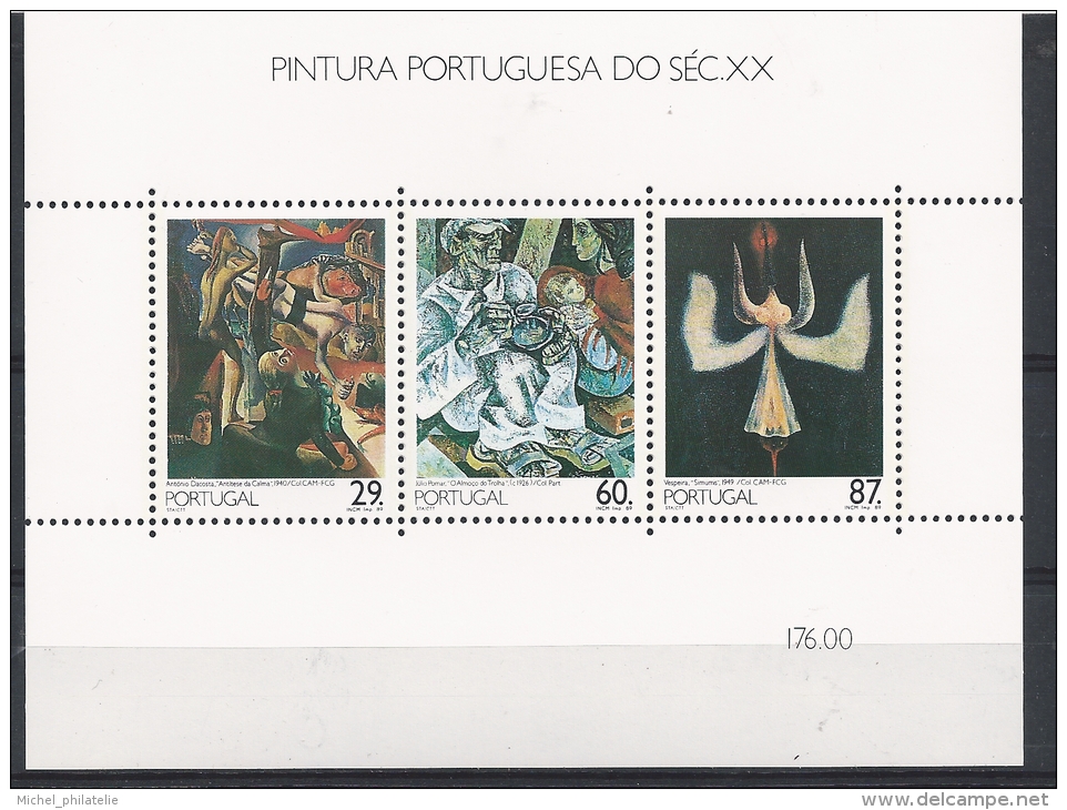 Portugal, Bloc N° 64 ** Neuf, Peintures Portugaises Du 20eme Siècle - Blokken & Velletjes