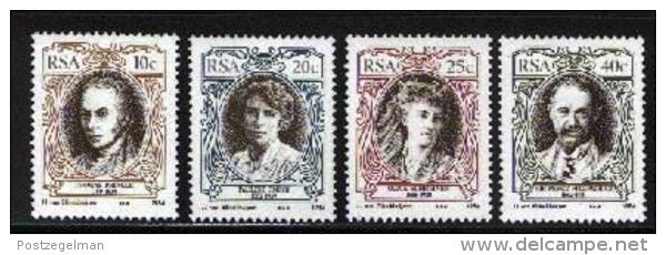 REPUBLIC OF SOUTH AFRICA, 1984, MNH Stamp(s) Writers, Nr(s) 642-645 - Unused Stamps