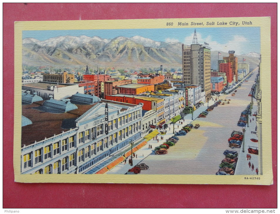 - Utah > Salt Lake City Main Street  Linen  Not Mailed  Ref  954 - Salt Lake City