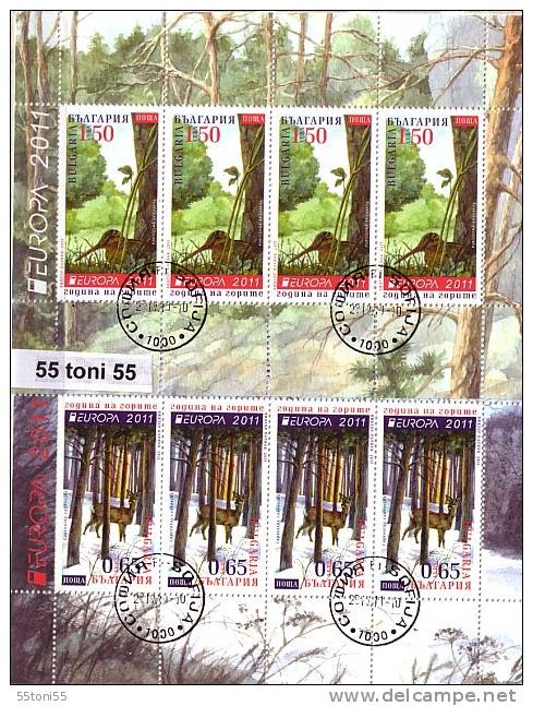 2011 Europa - Year Of Forests 2 Sheet - Used/oblitere (O) BULGARIA  / BULGARIE - 2011