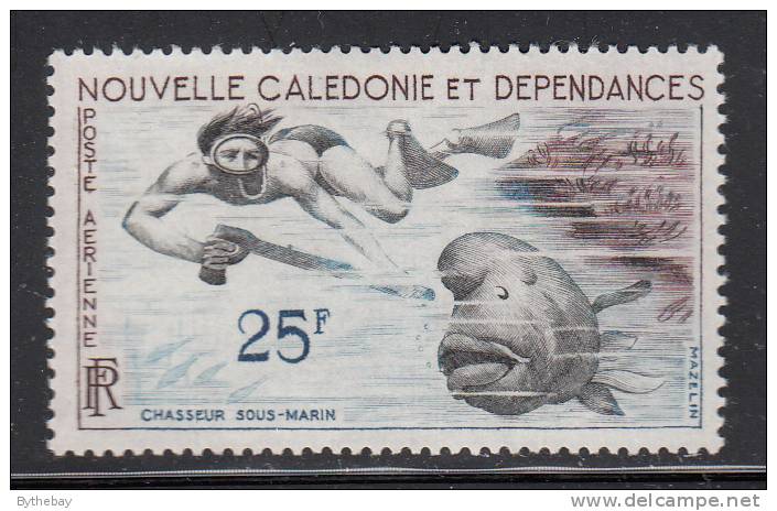 New Caledonia MNH Scott #C31 25fr Skin Diver Shooting Bumphead Surgeonfish - Neufs