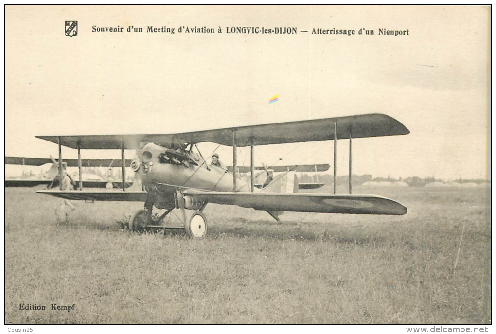 21 LONGVIC LES DIJON - Souvenir D´un Meeting D´Aviation - Atterrissage D´un Nieuport - Autres & Non Classés