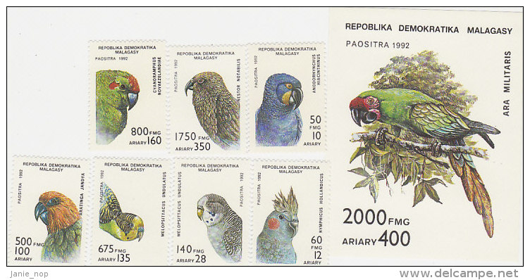 Malagasy-1992 Birds Set + Souvenir Sheet  MNH - Other & Unclassified