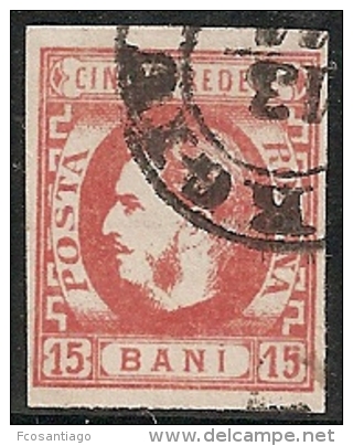 RUMANIA 1869 - Yvert #23 - VFU ¡¡¡RARE!!! - 1858-1880 Moldavië & Prinsdom