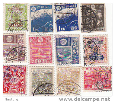12 Timbres Du JAPON - Oblitérés - Années  1899/1946 - Voir Descriptif - Usados