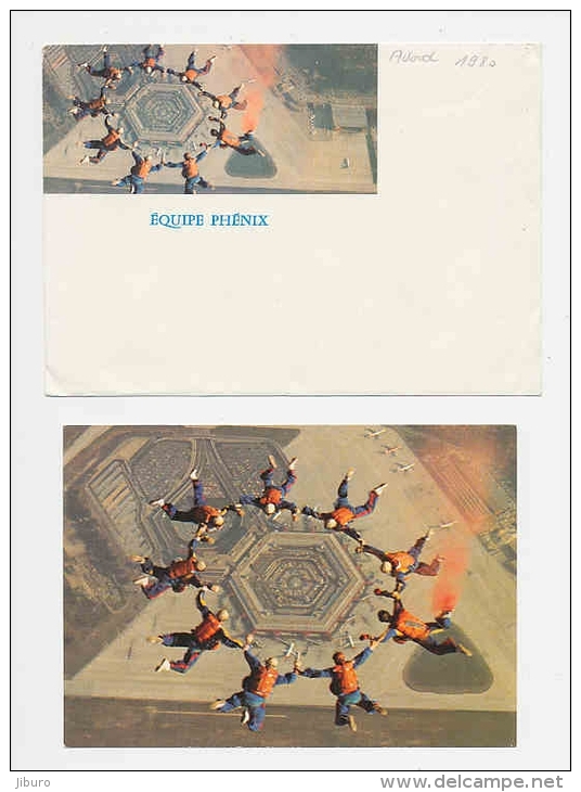 Carte + Enveloppe / Equipe Phénix (Berlin) / Parachutisme Sport  //  CP 8/526 GF - Parachutting