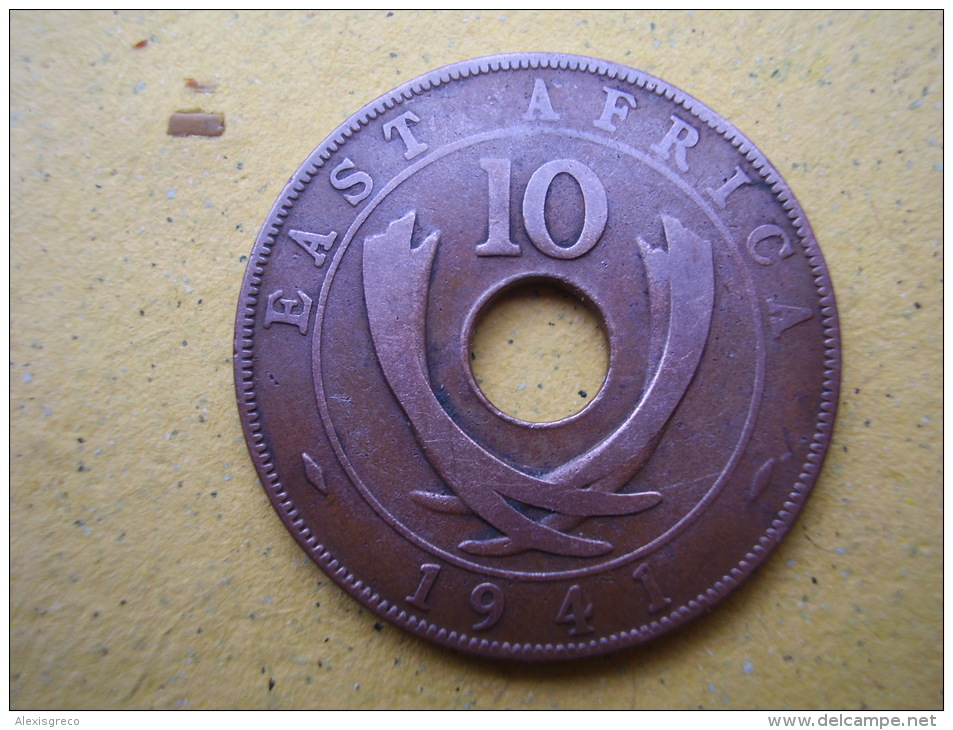 BRITISH EAST AFRICA USED TEN CENT COIN BRONZE Of 1941 - GEORGE VI. - British Colony