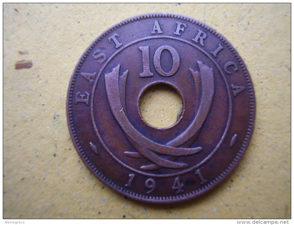 BRITISH EAST AFRICA USED TEN CENT COIN BRONZE Of 1941 I - GEORGE VI. - British Colony