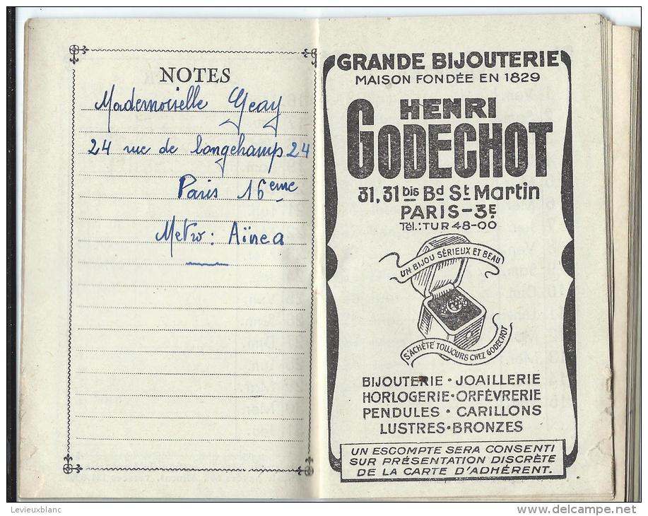 Calendrier -Agenda / Orphelinat Des Chemins De Fer Français/ Paris/ Flamand/ 1952  CAL121 - Petit Format : 1941-60