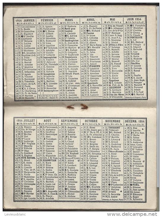 Calendrier -Agenda / Orphelinat Des Chemins De Fer Français/ Paris/ Flamand/ 1954     CAL123 - Kleinformat : 1941-60