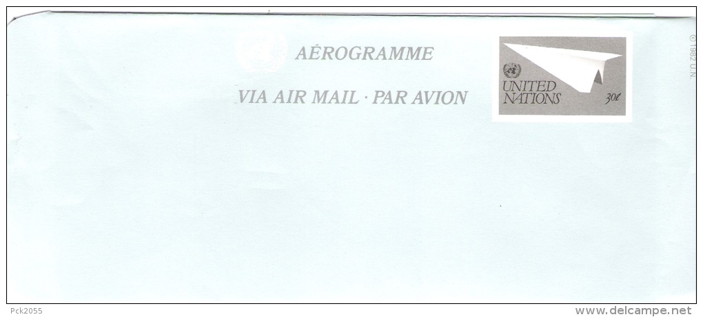 UNO New York 1982  Ganzsache Aerogamme Mi-Nr. LF 9  Ungebraucht  (  Dl 1  ) - Airmail