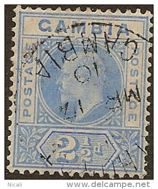 GAMBIA 1904 2 1/2d KEVII SG 60a U YK423 - Gambia (...-1964)