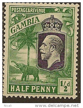 GAMBIA 1922 1/2d KGV SG 123 HM YK426 - Gambie (...-1964)