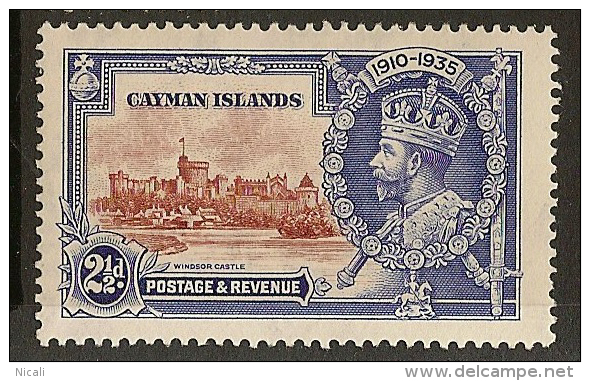 CAYMAN IS 1935 2 1/2d SilverJubilee SG109 HM YK237 - Cayman Islands