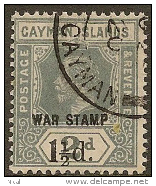 CAYMAN IS 1919 1 1/2d On 2d KGV SG 58 U YK168 - Cayman (Isole)