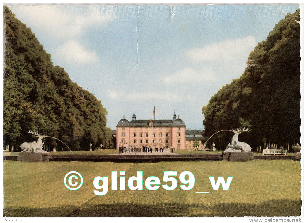 Schwartzingen Bei Heidelberg - Hirschgruppe Mit Schloss - Schwetzingen