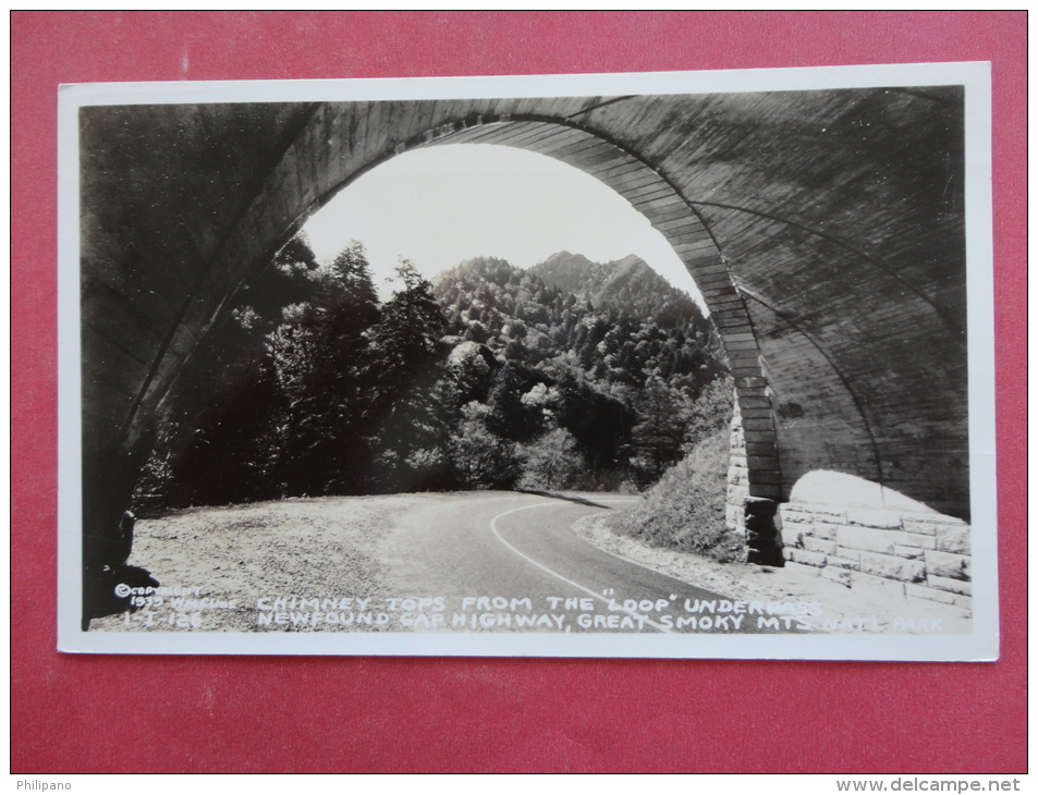 Rppc By Cline ---Loop Under The Newfound Gap Highway Great Smoky MTs  DOPS Box Not Mailed    Ref 954 - Smokey Mountains
