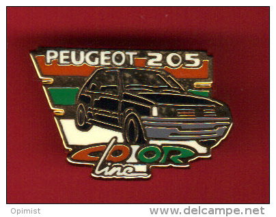 28526-pin's Peugeot 205.signé Helium - Peugeot