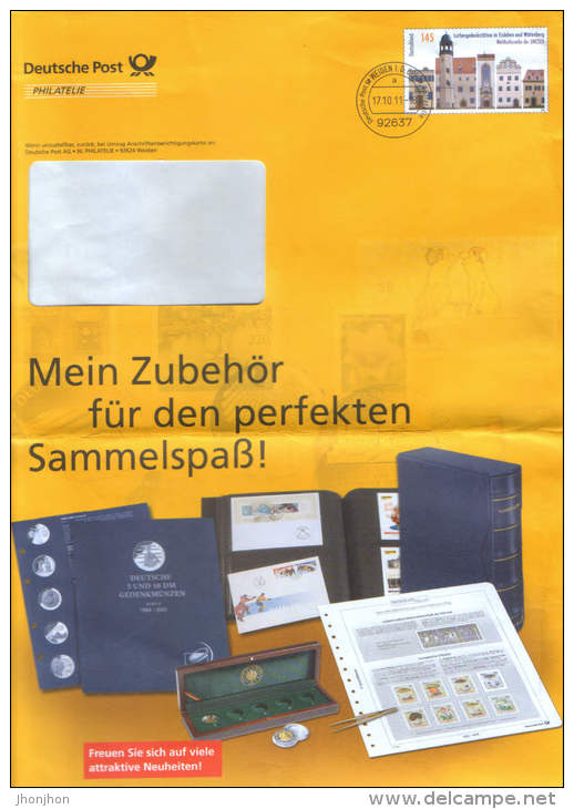 Germany-Postal Stationery Envelope,publicity(philatelie),circulated In 2011-2/scans - Buste - Usati