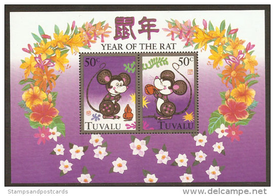 Tuvalu Année Chinoise Du Rat 1996 ** Chinese Year Of The Rat 1996 ** - Tuvalu (fr. Elliceinseln)