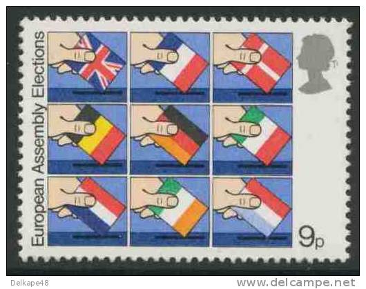 Great Britain 1979 Mi 789 YT 888 ** National Flags Into Ballot Boxes-1st Direct Elections Eur. Assembly / Direktwahlen - Postzegels