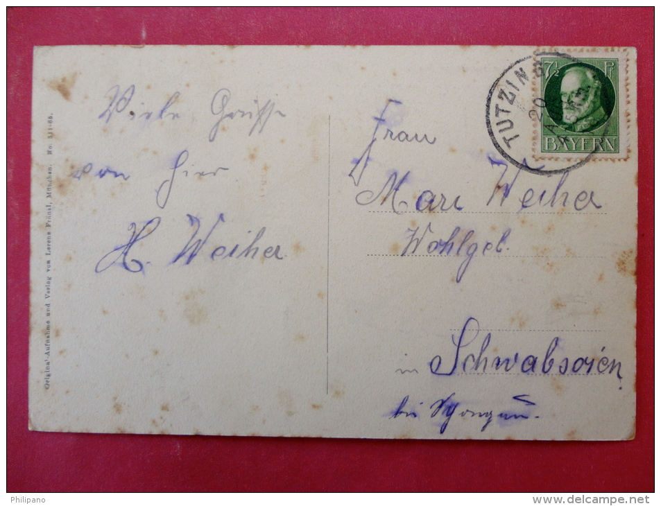 Germany > Bavaria > Tutzing  Gruss Aus Tutzing   Stamp & Cancel  Ref  955 - Tutzing