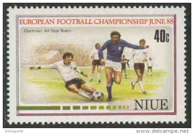 Niue 1988 Mi 727 ** German “All Star” Team In Action – West German Football Victories / Spielszenen - Franz Beckenbauer - Clubs Mythiques