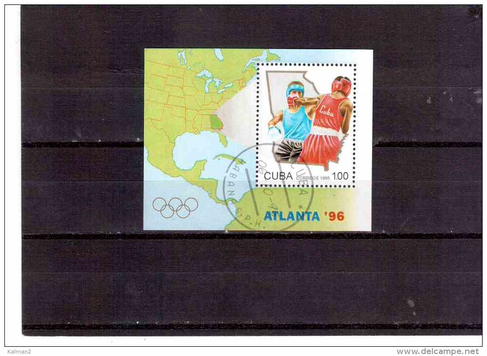 BF124   -    CUBA  -       USED  MIN.SHEET    Y.T. NR.   BF. 140 - Zomer 1996: Atlanta