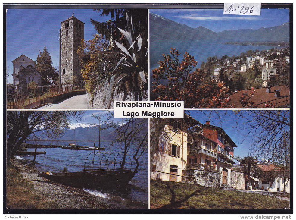 Locarno - Rivapiana - Minusio ; Multivues Ca 1991 ; Form. 10 / 15 (10´296) - Minusio