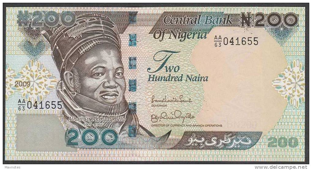 NIGERIA  :  200 Naira 2009  - FDS - Nigeria