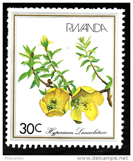 RWANDA 1982-  YT   1048  -  Hypericum -  Neuf Sans Gomme - Neufs