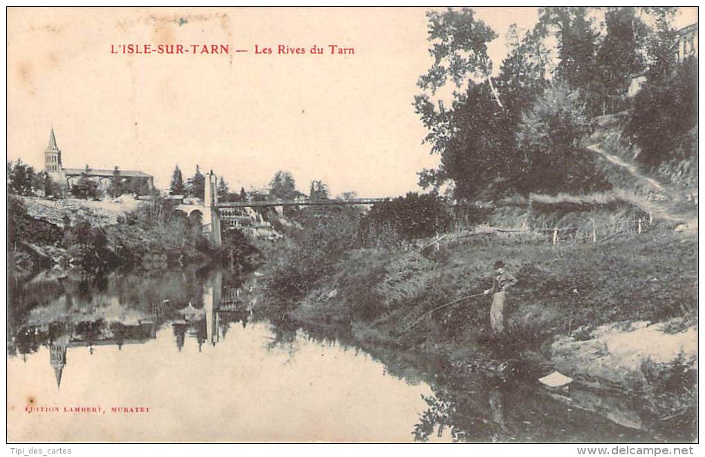 81 - L'Isle-sur-Tarn - Les Rives Du Tarn (pêcheur) - Lisle Sur Tarn