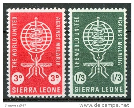 1962 Sierra Leone Malaria Paludisme Set MNH** Nu179 - OMS