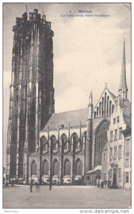 Malines - La Cathédrale Saint-Rombaut, 1913 - Malines