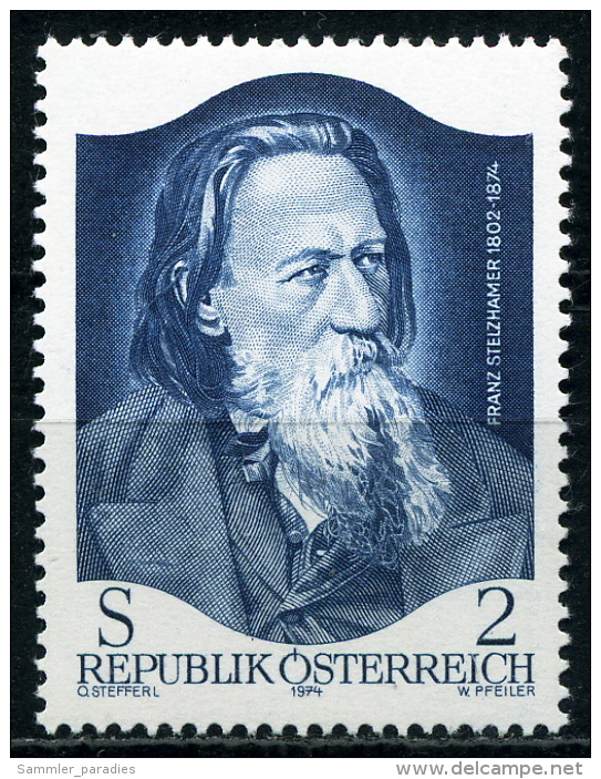 Österreich - Michel 1460 - ** Postfrisch - Franz Stelzhamer - Wert: 0,40 Mi - Unused Stamps