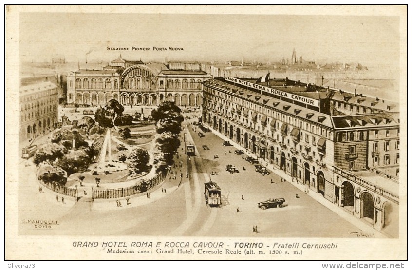 TORINO - GRAND HOTEL ROMA - 2 Scans - Autres Monuments, édifices