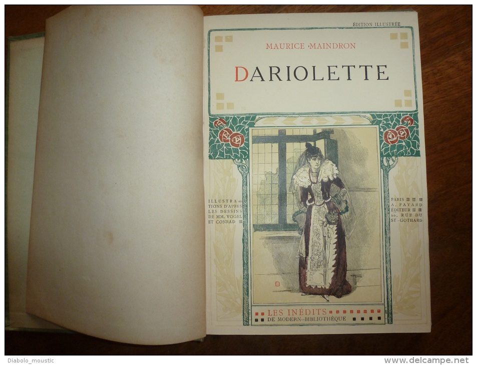 1911    DARIOLETTE ...par Maurice Maindron   Illustré Par Vogel Et Conrad - 1901-1940