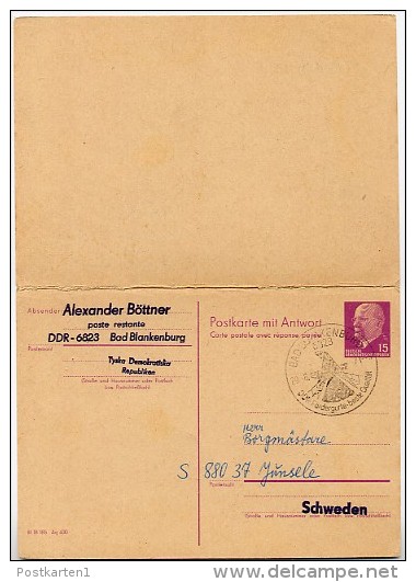 MUSIK KONST JUNSELE 1971 On East German Postal Card With Reply P74 - Autres & Non Classés