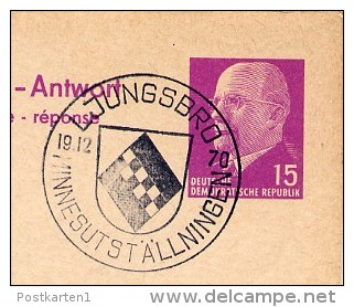 MINNESUTSTÄLLNIGNEN LJUNGSBRO 1970 On East German Postal Card With Paid Reply P74 - Andere & Zonder Classificatie