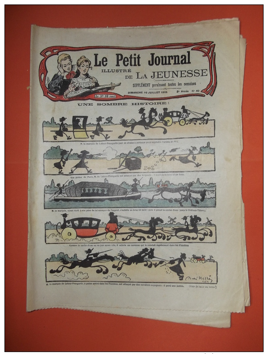 Revue "LE  PETIT JOURNAL Illustré De La JEUNESSE " N°40 Du 16/07/1905 - 1900 - 1949