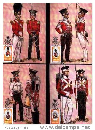 CISKEI, 1986 , Military Uniforms,  Mint Maxicards, Nr(s.) 32-35 - Ciskei