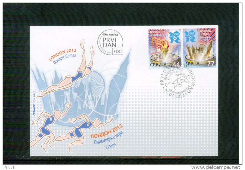 Serbien / Serbia 2012 Olympische Spiele / Olympic Games FDC - Verano 2012: Londres