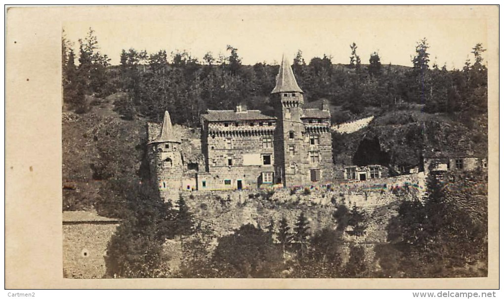 PHOTOGRAPHIE CDV 1870 : CHATEAU DE LAROCHELAMBERT + TEXTE AU DOS PHOTOGRAPHE SABATIER MANDET HISTORIQUE DU VELAY 43 - Other & Unclassified