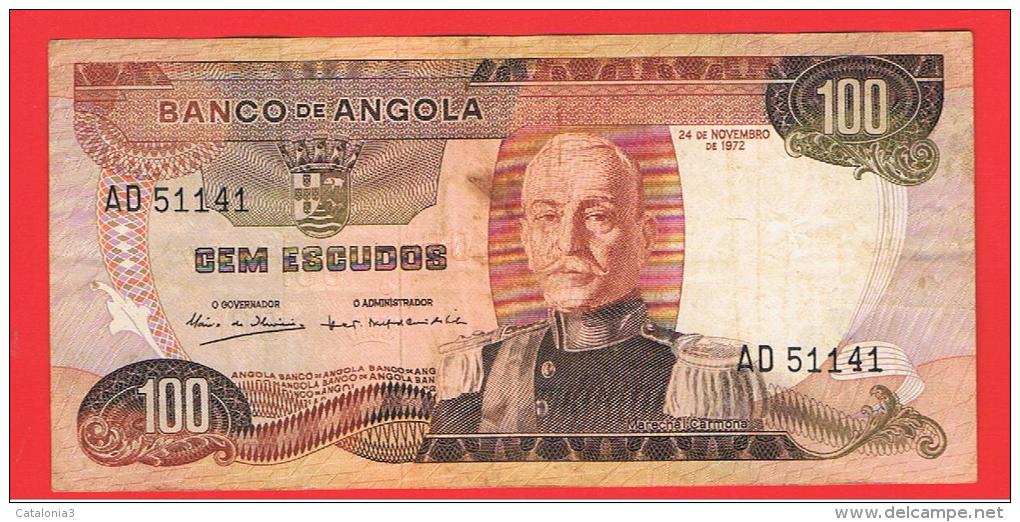 ANGOLA - 100 Escudos 1972 Circulado  P-101 - Angola