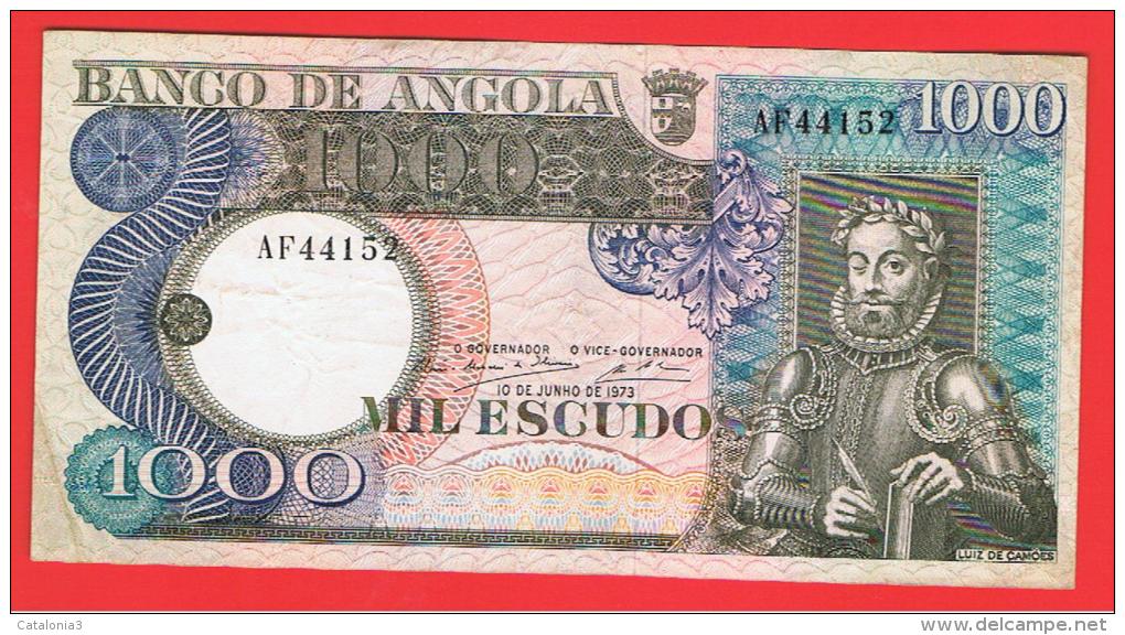 ANGOLA - 1000 Escudos  1973 Circulado  P-108 - Angola