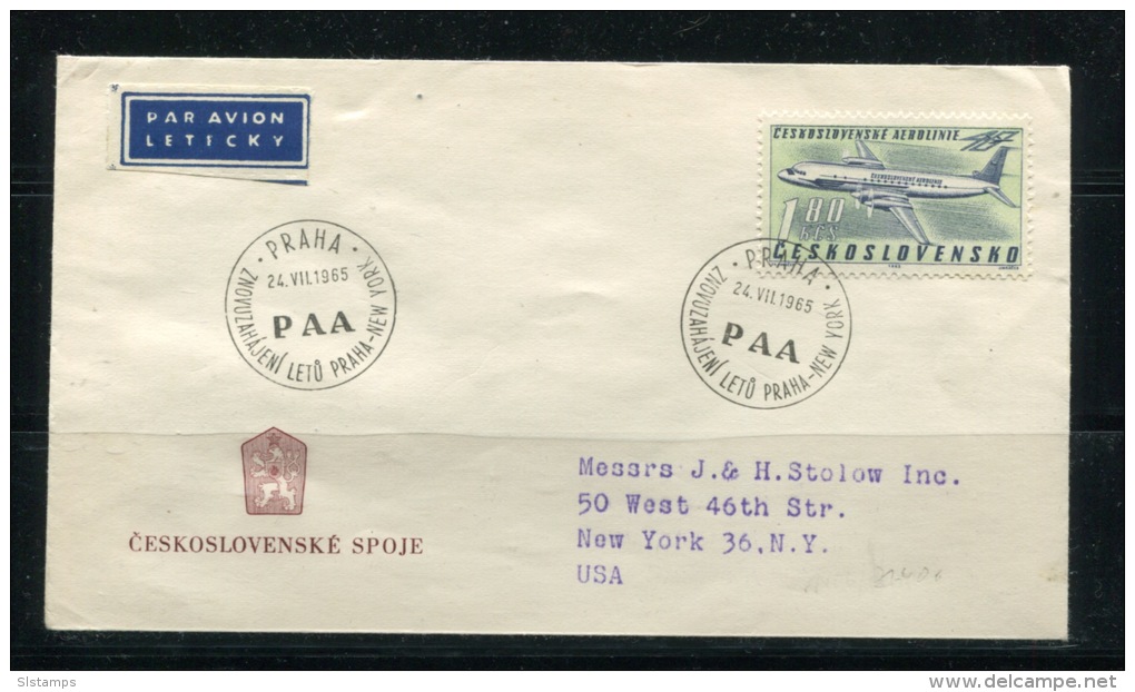 Czechoslovakia 1965 COVER  Praha- USA - Cartas & Documentos