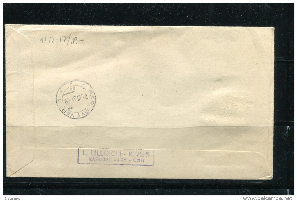 Czechoslovakia 1961 Register  Cover  Karlovy Vary To Germany - Covers & Documents