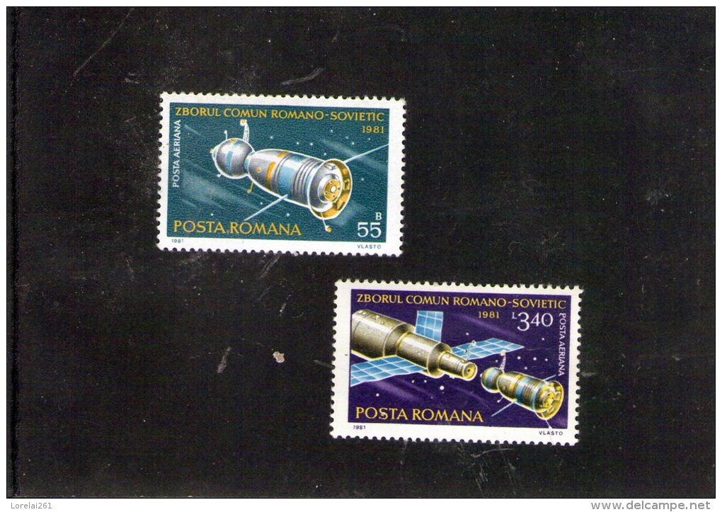 1981 - Intercosmos Sovieto-roumaine Mi 3792/3793 Et Yv P.A. 267/268  MNH - Ungebraucht